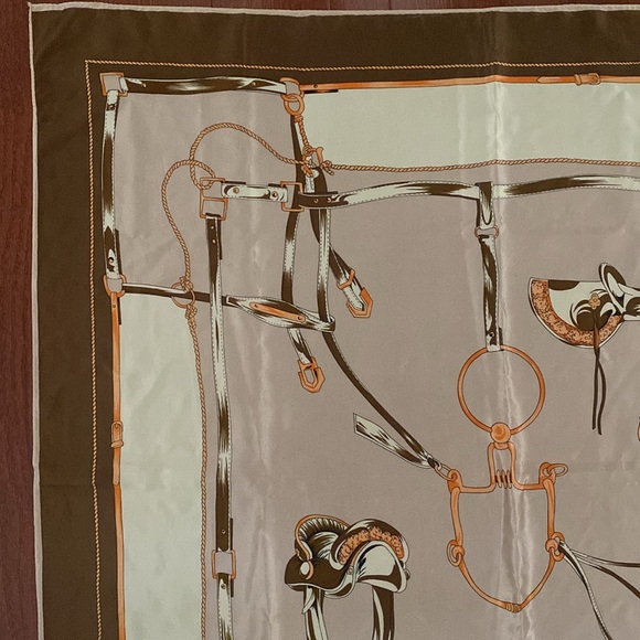 Vintage Mari France Silk Equestrian Scarf - Picture 6 of 10